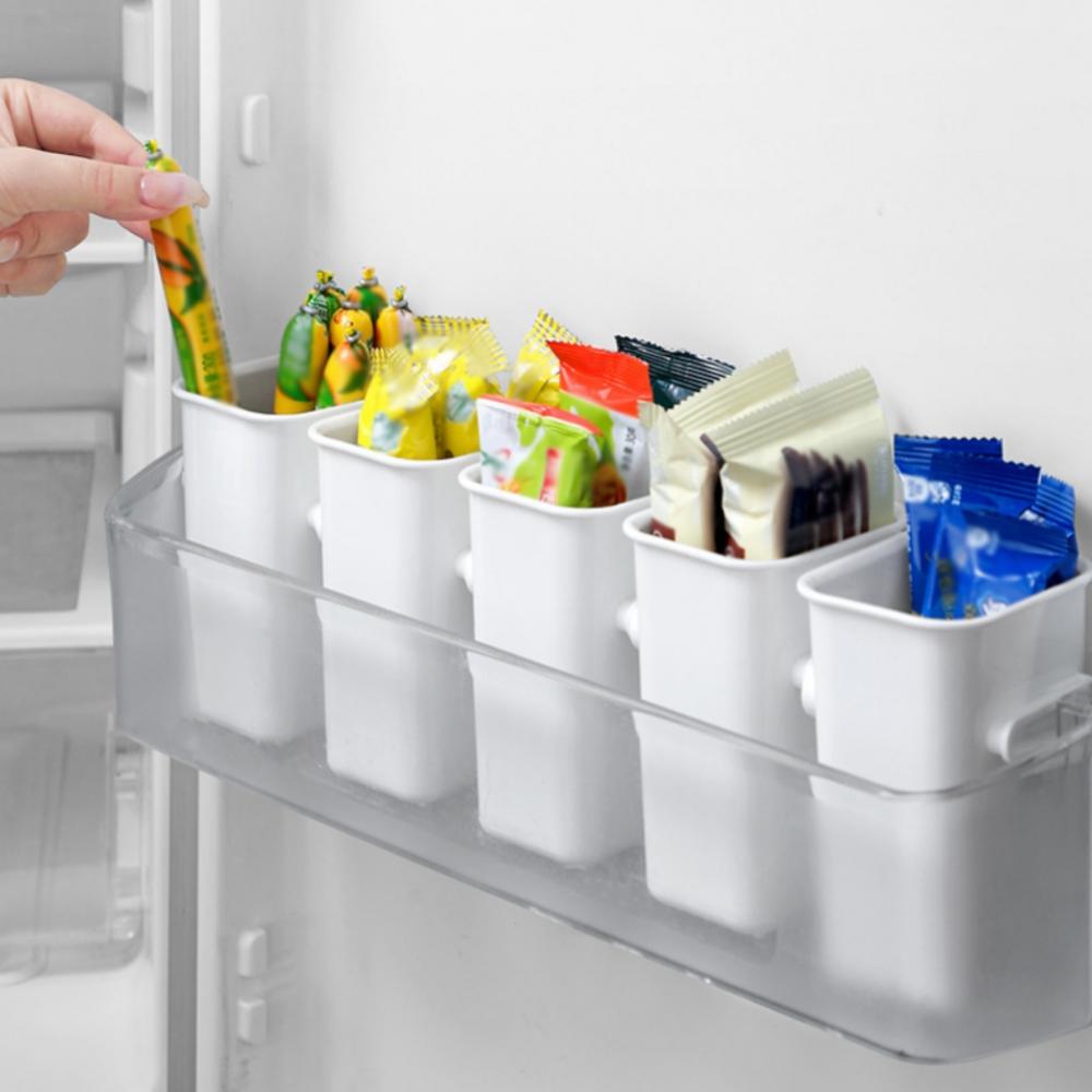 2piece Fridge Organizer, Mini Refrigerator Storage Box, Pull Out  Refrigerator Drawer Organizer Bins, Fit for Fridge Shelf Under 